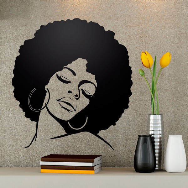 Vinilos Decorativos: Lauryn Hill con peinado Afro
