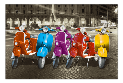 Vinilos Decorativos: 5 Vespas en Roma