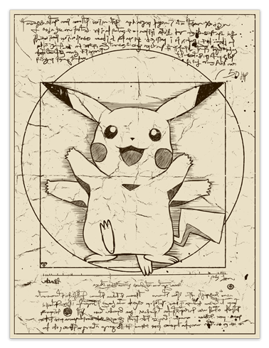 Vinilos Decorativos: Pikachu Vitruvio