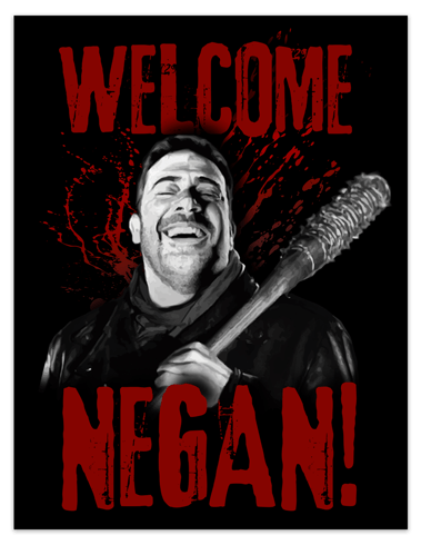 Vinilos Decorativos: Póster adhesivo Welcome Negan TWD