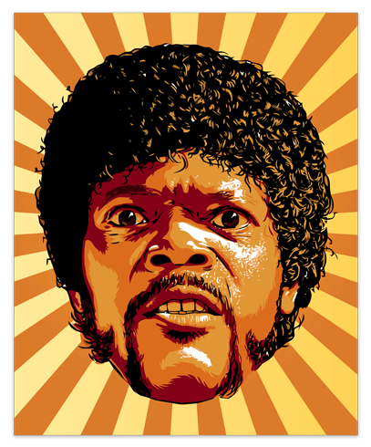 Vinilos Decorativos: Póster adhesivo Jules Winnfield Pulp Fiction