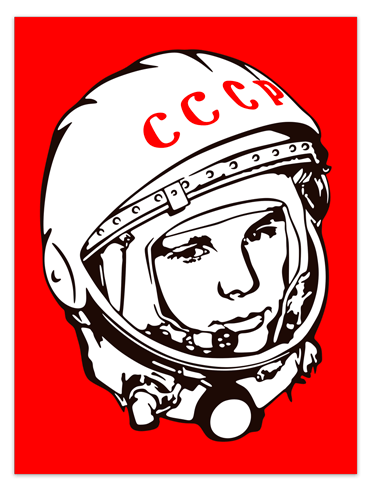 Vinilos Decorativos: Póster Astronauta Yuri Gagarin