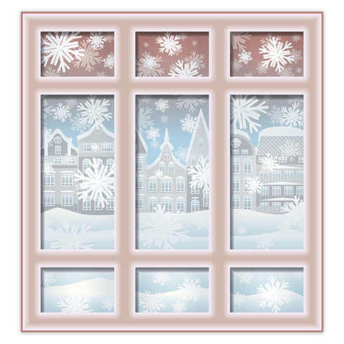 Vinilos Decorativos: Ventana Navideña