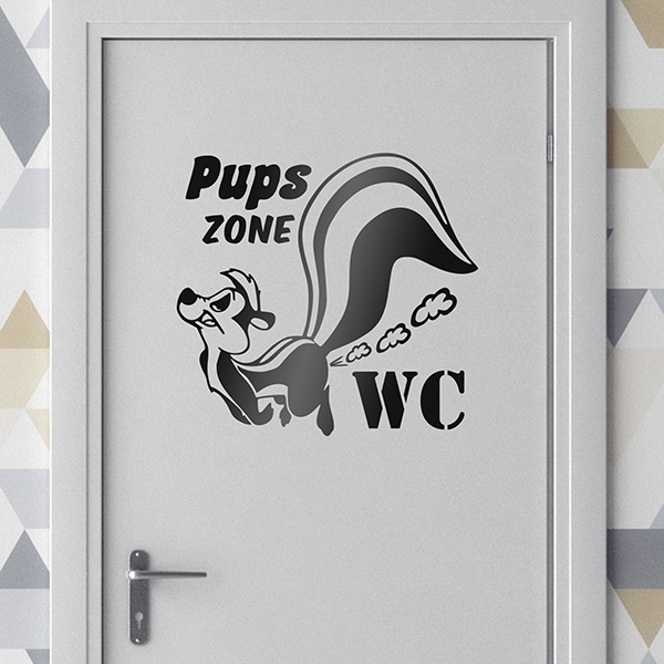 Vinilos Decorativos: Pups zone WC