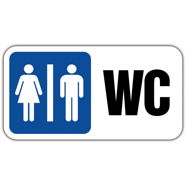 Vinilos Decorativos: Señal WC