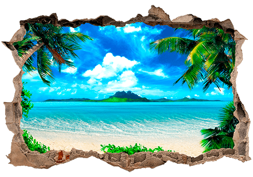 Vinilos Decorativos: Agujero Playa en el Caribe