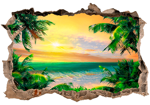 Vinilos Decorativos: Agujero Playa en el Caribe 2