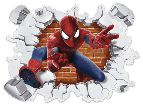 Vinilos Decorativos: Agujero de pared Spiderman