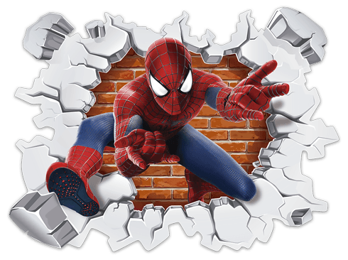 Vinilos Infantiles: Agujero de pared Spiderman
