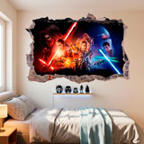Vinilos Decorativos: Agujero El despertar de la Fuerza Star Wars 12