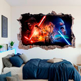 Vinilos Decorativos: Agujero El despertar de la Fuerza Star Wars 8