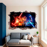 Vinilos Decorativos: Agujero El despertar de la Fuerza Star Wars 9
