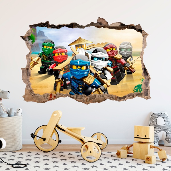 Vinilos Infantiles: Agujero Lego Team Ninjago