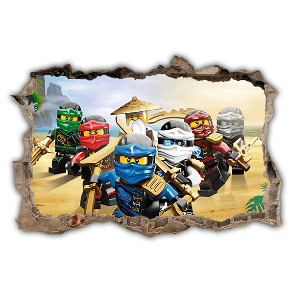 Vinilos Infantiles: Agujero Lego Team Ninjago