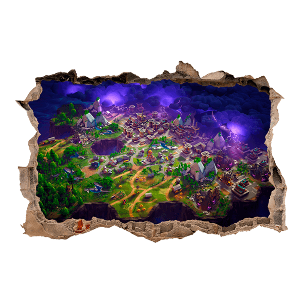Vinilos Decorativos: Mapa Fortnite