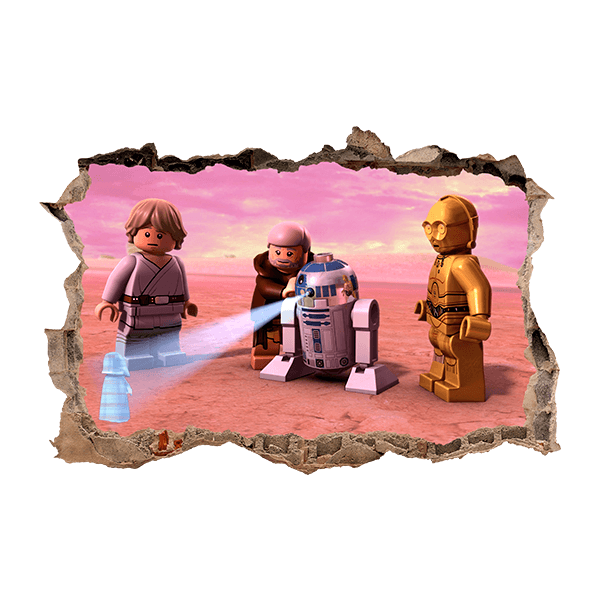 Vinilos Infantiles: Lego, Star Wars mensaje de R2D2