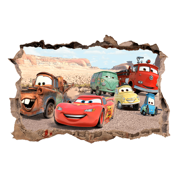 Vinilos Decorativos: Agujero Rayo McQueen y sus Amigos