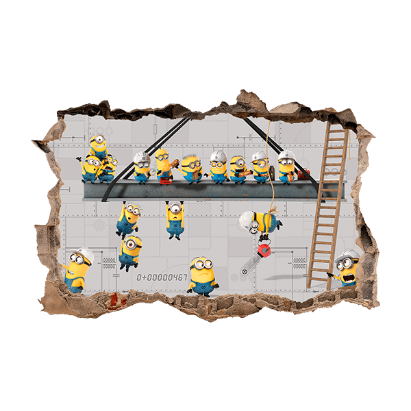 Vinilos Decorativos: Agujero Minions en Construcción