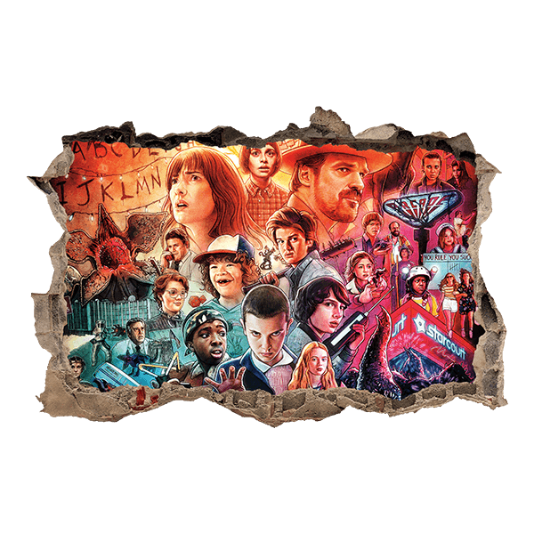 Vinilos Decorativos: Agujero Stranger Things Hawkins