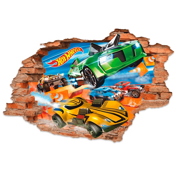 Vinilos Infantiles: Agujero de pared Hot Wheels