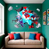 Vinilos Infantiles: Agujero de pared Spider-Verse 12