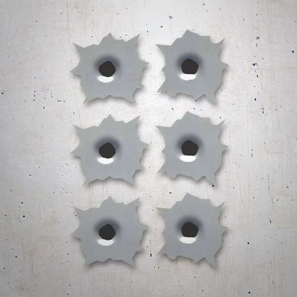 Pegatinas: Kit 6 balazos