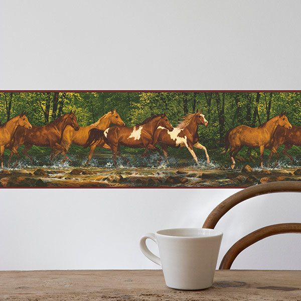 Vinilos Decorativos: Cenefa de Caballos