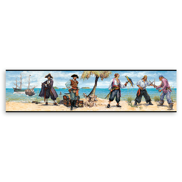 Vinilos Infantiles: Cenefa La Isla del Tesoro