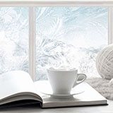 Vinilos Decorativos: Nieve tras la ventana 3