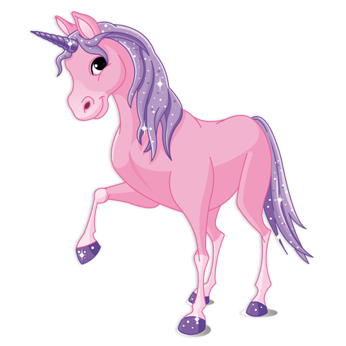 Vinilos Infantiles: Caballo Unicornio Rosa