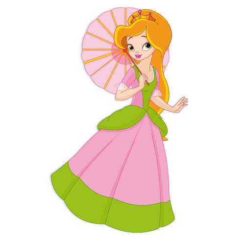 Vinilos Infantiles: Princesa con sombrilla