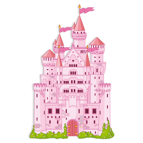 Vinilos Infantiles: Gran Castillo Rosa