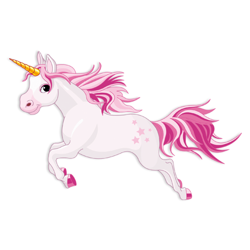 Vinilos Infantiles: Caballo Unicornio Rosa 2