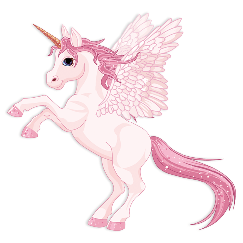 Vinilos Decorativos: Unicornio con alas rosa