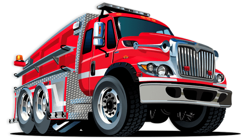 Vinilos Infantiles: Camión de bomberos clásico