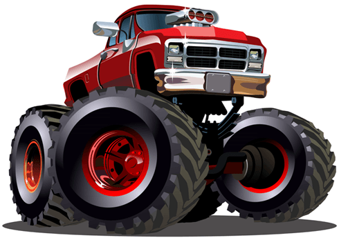 Vinilos Infantiles: Monster Truck ranchera roja