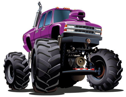 Vinilos Infantiles: Monster Truck Violeta