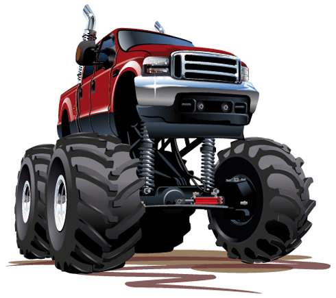 Vinilos Infantiles: Monster Truck roja