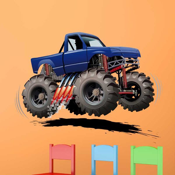 Vinilos Infantiles: Monster Truck saltando