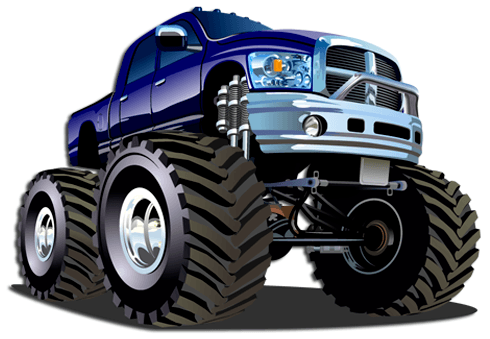 Vinilos Infantiles: Monster Truck azul oscuro