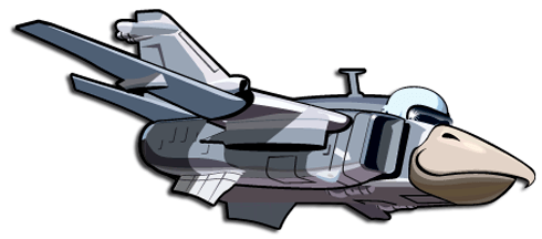 Vinilos Infantiles: Avión con cabeza de halcón