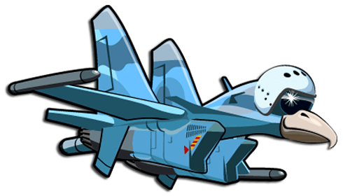 Vinilos Infantiles: Avión con cabeza de águila