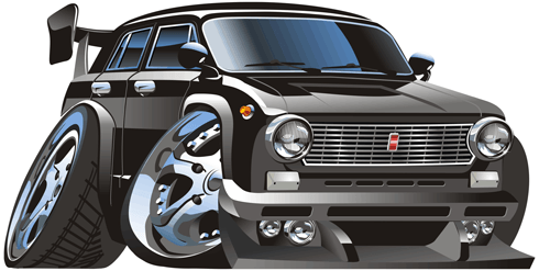 Vinilos Infantiles: Coche clásico negro