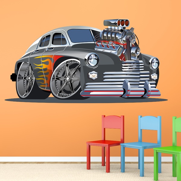 Vinilos Infantiles: Coche clásico tuning