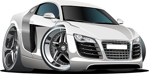 Vinilos Infantiles: Coche deportivo blanco