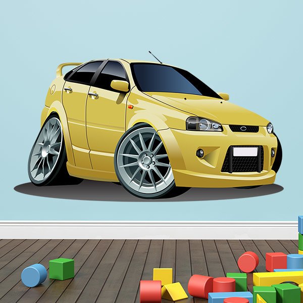 Vinilos Infantiles: Coche Ford amarillo