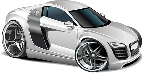 Vinilos Infantiles: Coche deportivo blanco 2