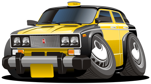 Vinilos Infantiles: Taxi amarillo y negro