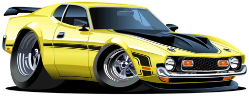 Vinilos Infantiles: Coche deportivo amarillo