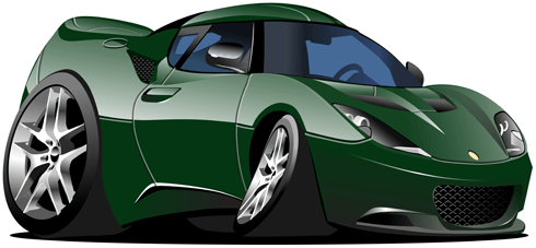 Vinilos Infantiles: Coche deportivo verde